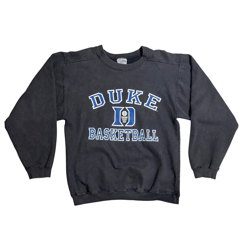 The Cotton Exchange Sweatshirt Small Black Duke Basketball Crewneck Vintage USA